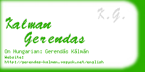 kalman gerendas business card